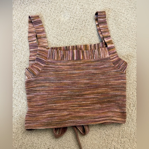 NWT Madewell Space-Dyed Tie-Back Crop Sweater Tank size M - Picture 2 of 4